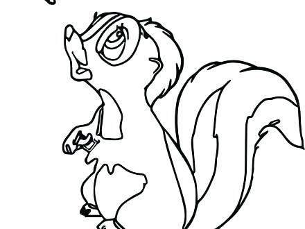 440x330 Skunk Pictures To Color Flower Coloring Pages Realistic Skunk