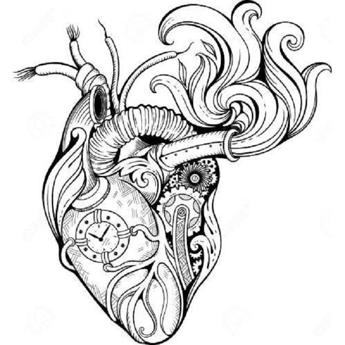 Realistic Heart Drawing | Free download on ClipArtMag