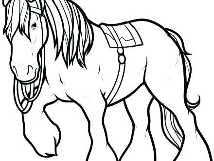 440x330 Simple Horse Coloring Pages Mosshippohaven