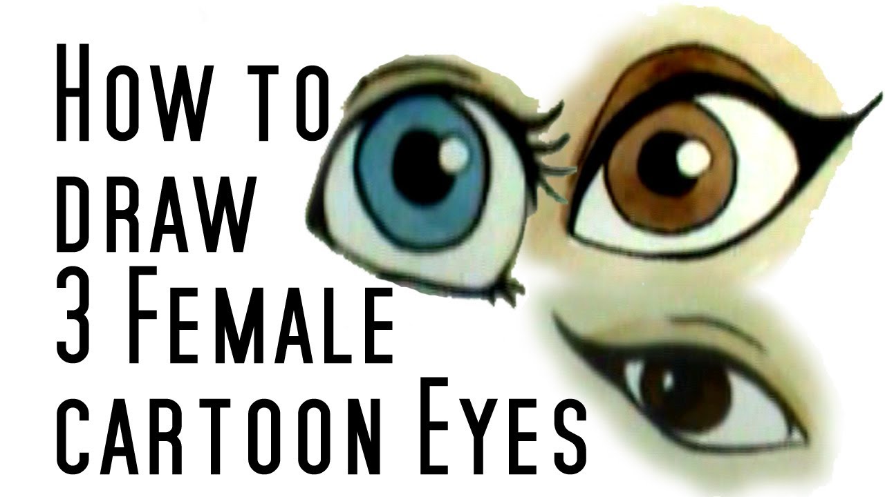 1280x720 How To Draw Cartoon Female Eyes