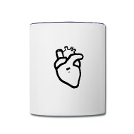 190x190 Heart Happy Black Human Realistic Artery Two Tone Mug Spreadshirt