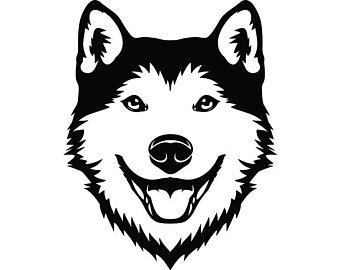 340x270 Husky Drawing Etsy