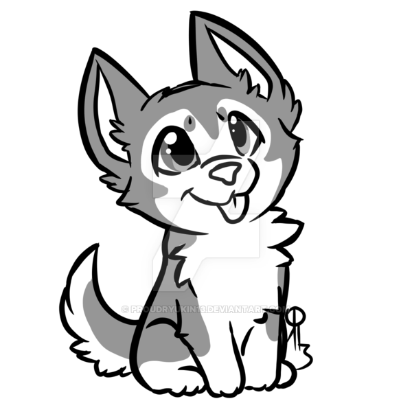 600x600 Collection Of Free Husky Drawing Chibi Download On Ui Ex