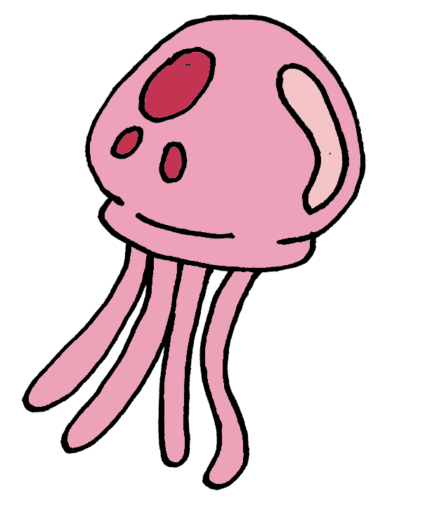 605x730 Pink Jelly Fish From Spongebob
