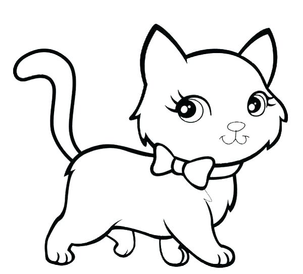 600x542 Kitten Coloring Pages Cute Kitten Colouring Pages To Print