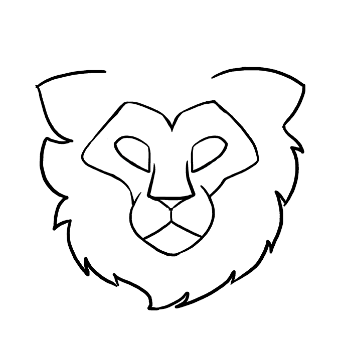 680x678 How To Draw A Lion Head