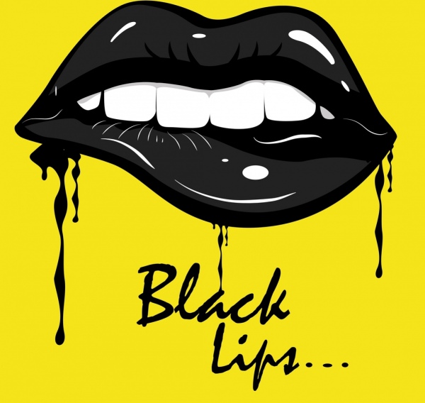 600x568 Black Lips Drawing Grunge Decoration Free Vector In Adobe