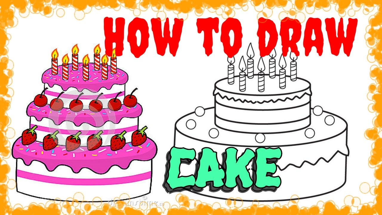 1280x720 Pencil Sketch Of Cake How To Draw Realistic Art Pencil