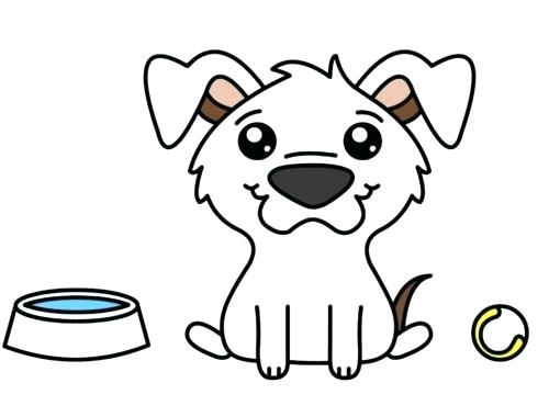 500x380 Draw Puppies Running