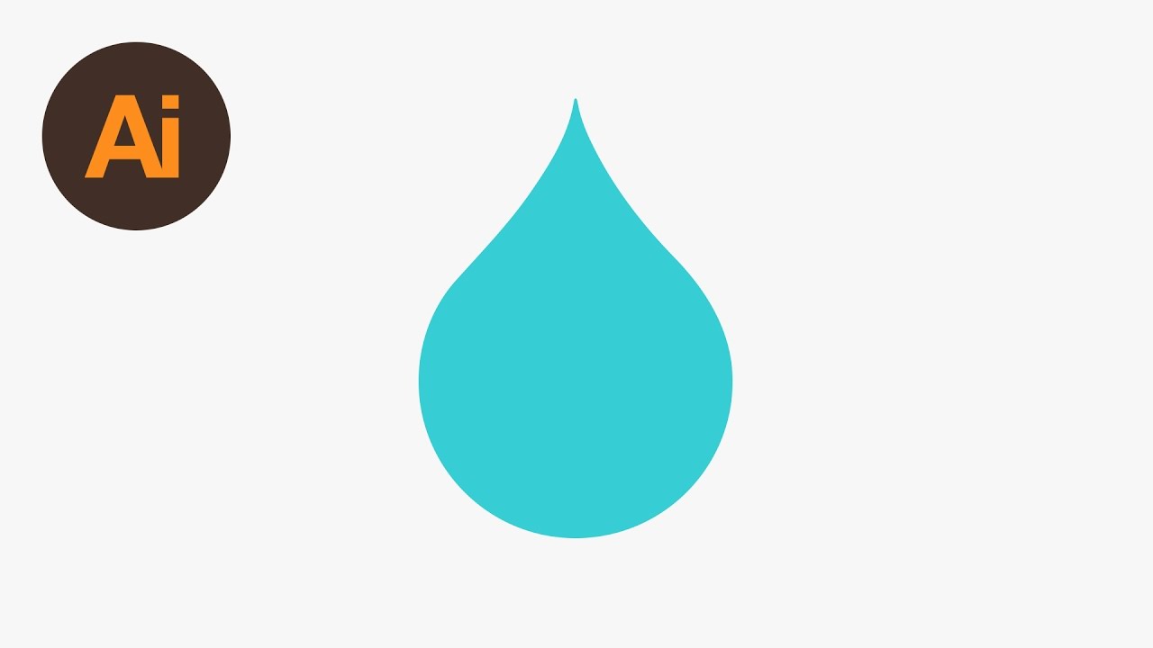 1280x720 Design A Water Droplet Icon Illustrator Tutorial
