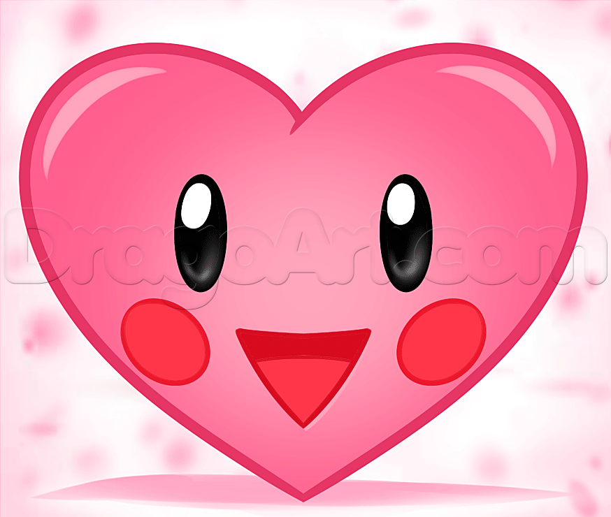 874x740 How To Draw A Chibi Valentine Heart, Step