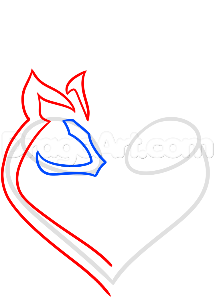 751x1039 How To Draw A Deer Heart Tattoo, Step