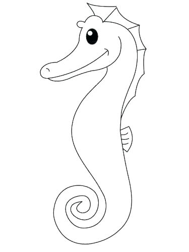 375x500 Sea Horse Outline