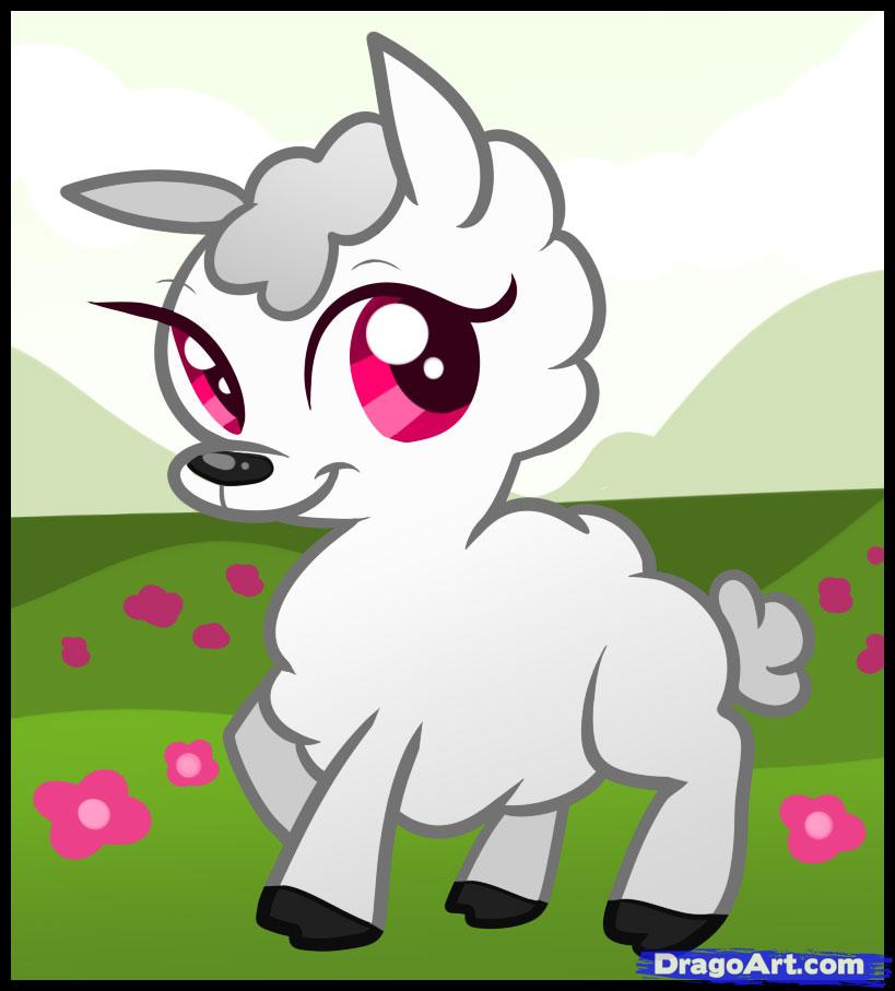 819x907 How To Draw A Sheep For Kids, Step