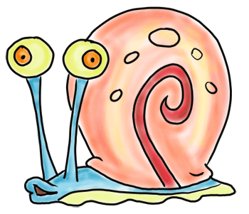 350x301 How To Draw Gary The Snail From Spongebob Squarepants Step