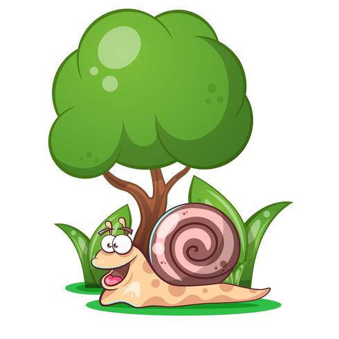 490x490 Snail, Animals, Tree, Grass Cartoon Characters