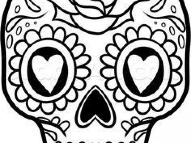 640x480 Drawn Sugar Skull