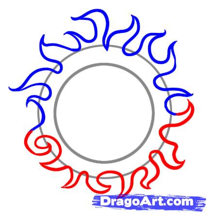 427x440 Draw A Sun, Step