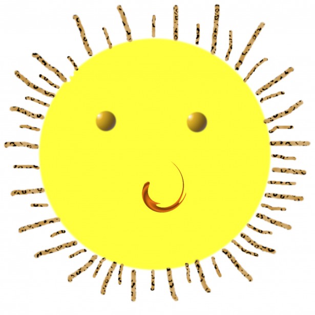 615x615 Sun Drawing Free Stock Photo