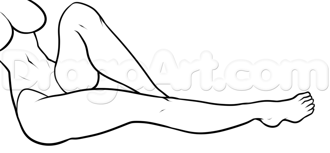 1123x523 How To Draw Realistic Legs, Step