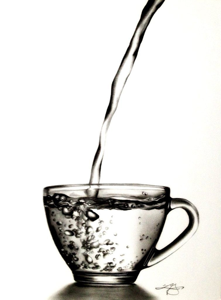 755x1024 Sketch Drawing Of A Cup Awesome How To Draw Realistic Flowers