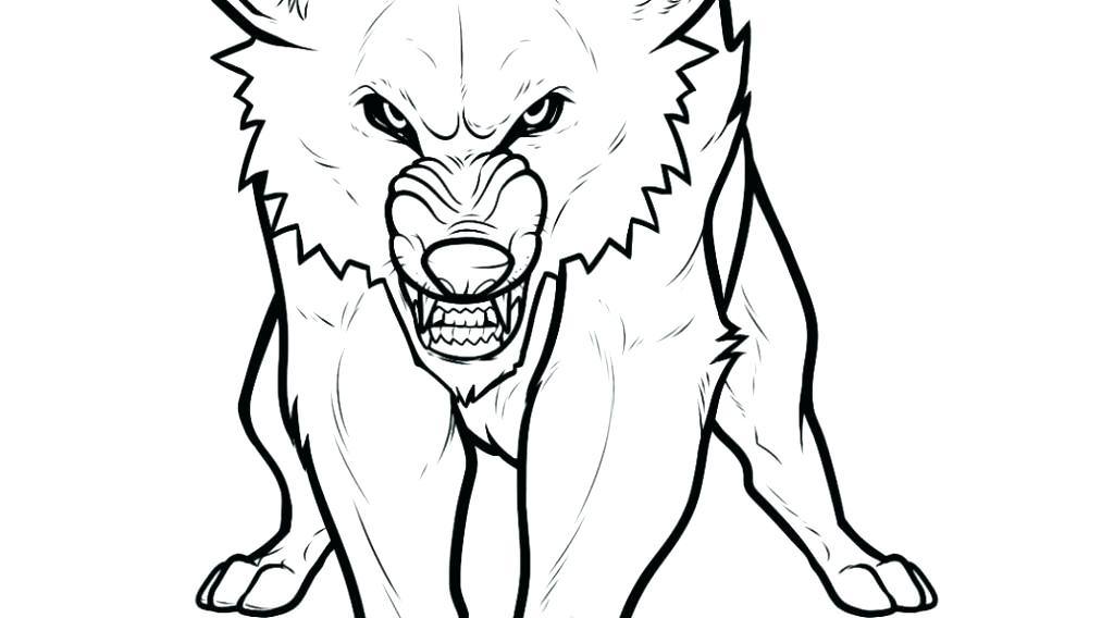 1024x568 Realistic Wolf Coloring Pages