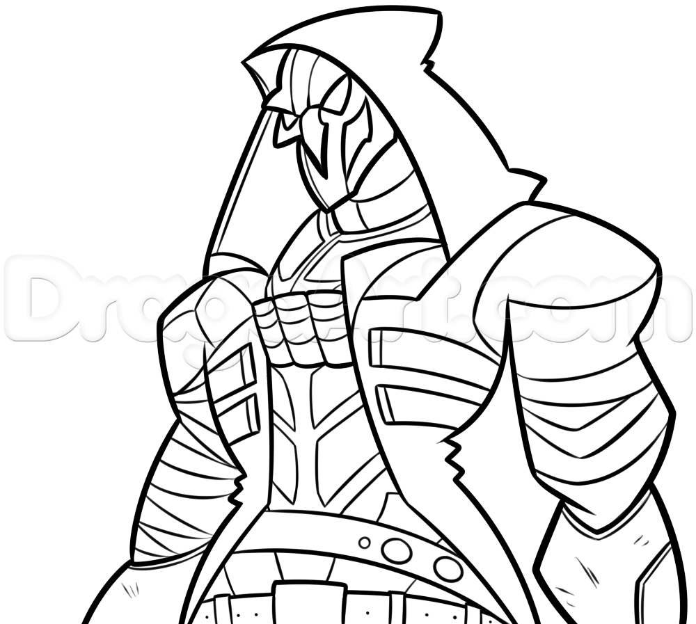 1000x897 Drawing Reaper From Overwatch, Step