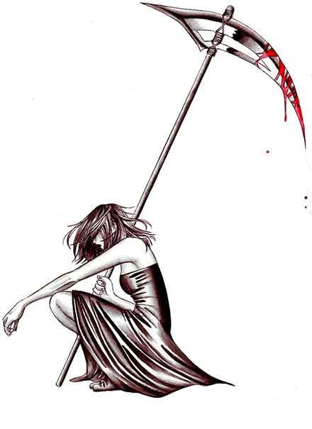 440x605 Tattoo Female Death Tattoo, Reaper Tattoo
