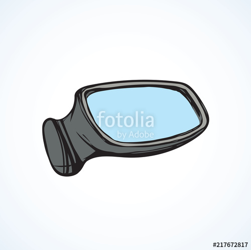 500x498 Car Mirror Vector Drawing Stock Image And Royalty Free Vector