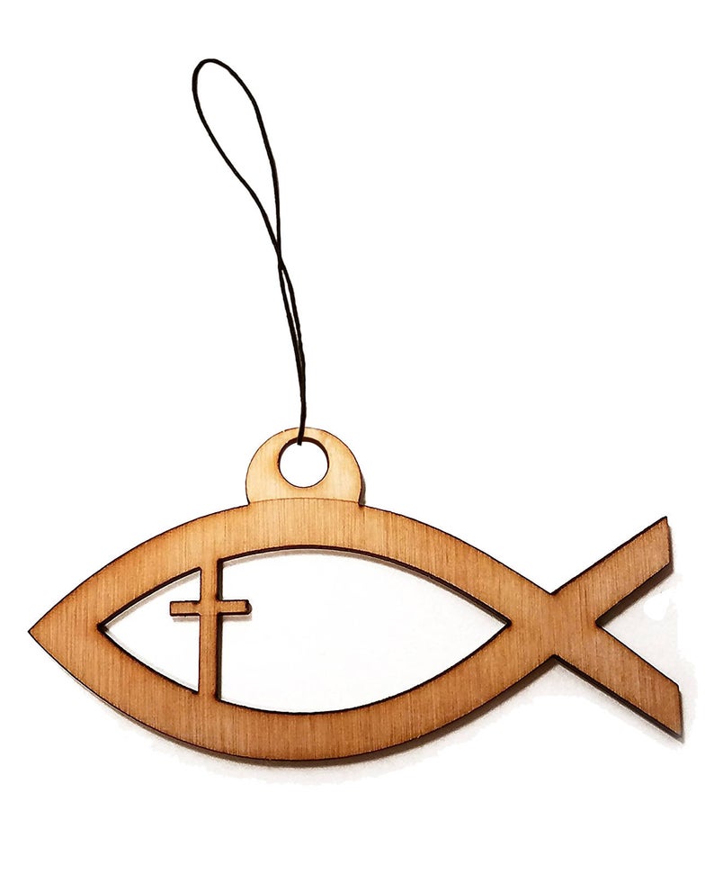 794x971 Jesus Fish Christianity Engraved Wooden Rear View Mirror Charm Etsy