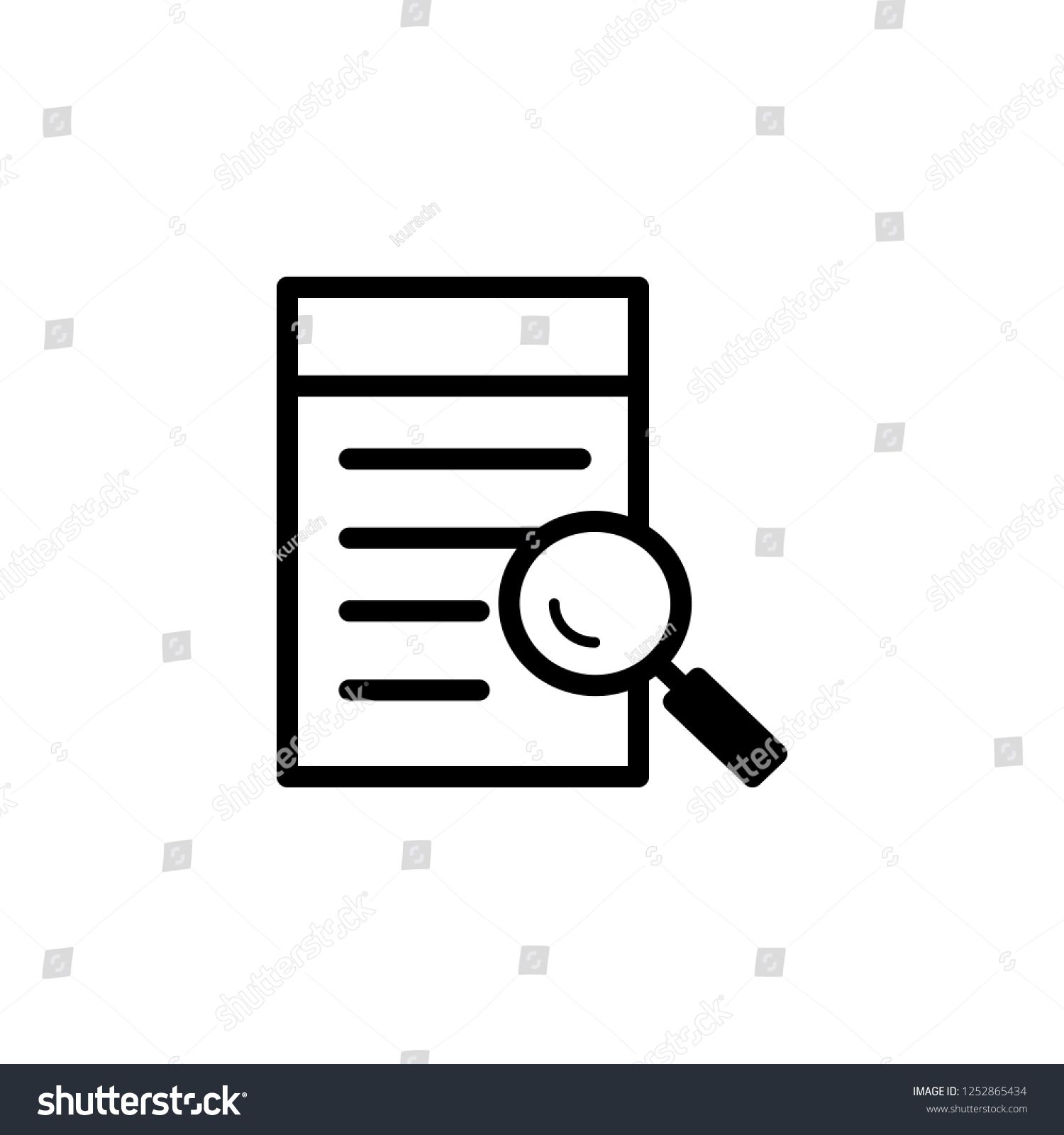 1500x1600 receipt history search, vector icon illustration in lineoutline