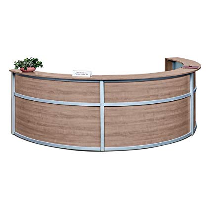 425x425 Triple Laminate Curved Reception Desk