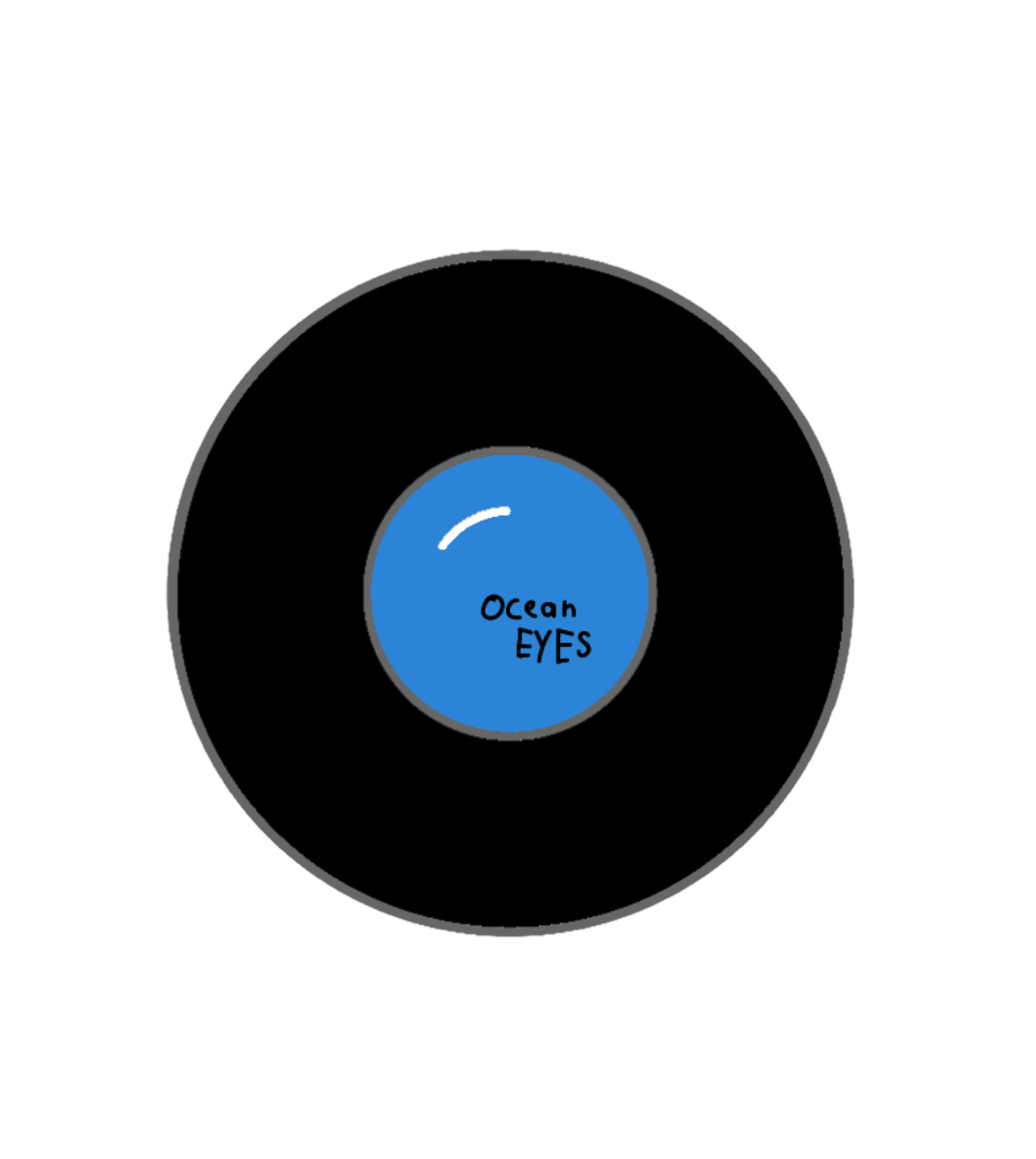 1440x1611 Blue Record Aesthetic Cute Drawing