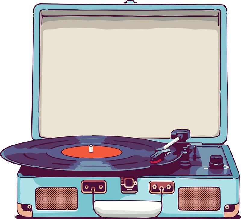 Record Player Drawing Simple Free Turntables Png, Download Free