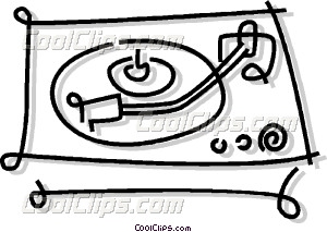 300x213 Record Player Vector Clip Art