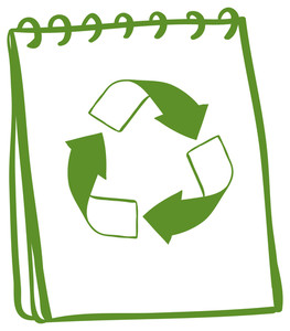 263x300 Illustration Of A Notebook With A Drawing Of A Recycle Sign