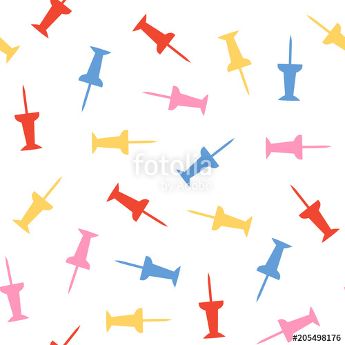 500x500 Vector Seamless Pattern With Pink, Yellow, Red And Blue Drawing