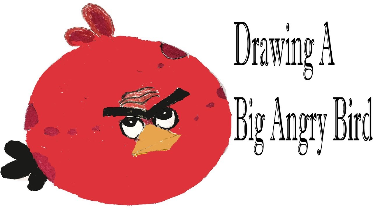1280x720 How To Draw Big Red Angry Bird For Kids Easy Drawing