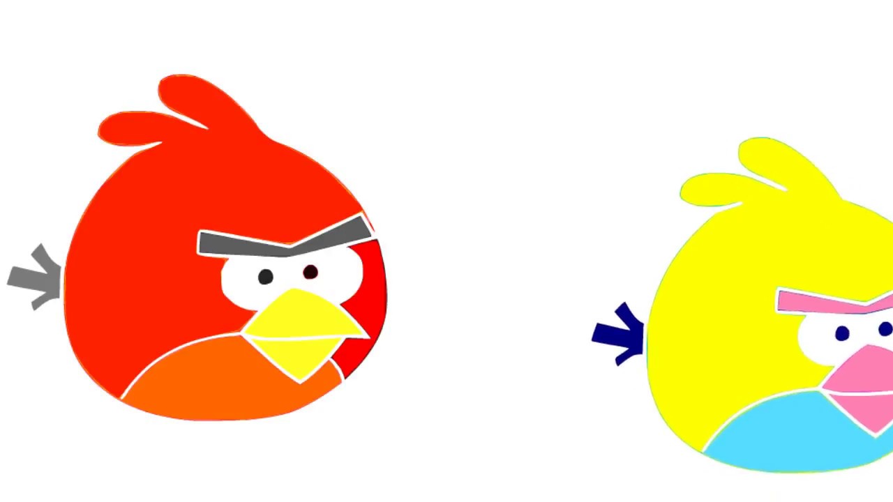 1280x720 How To Draw Red Angry Birds Easyin Red Yellow Drawing