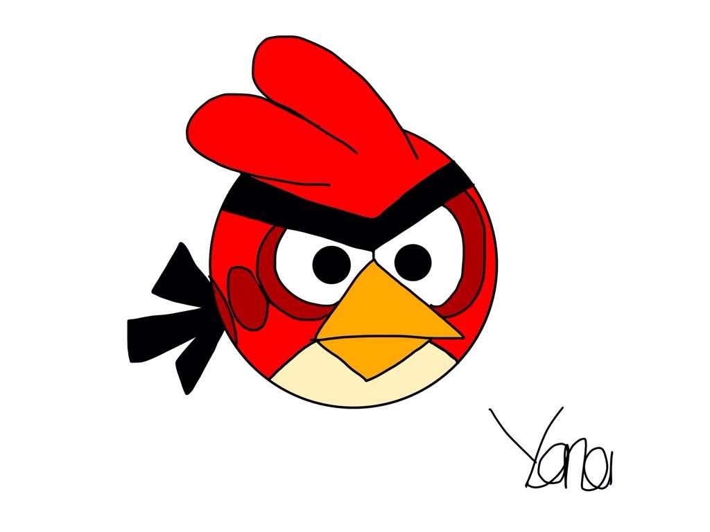 1024x768 My First Drawing Red Angry Birds Amino