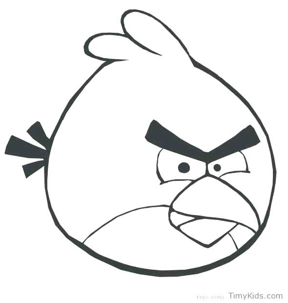 590x620 Angry Birds Coloring Pages Red Bird Red Angry Bird Coloring Pages