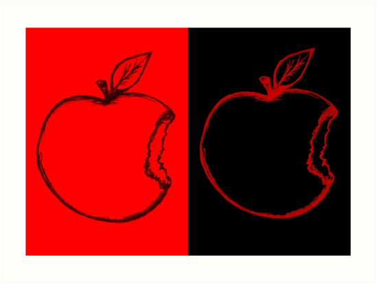 549x413 Black And Red Apple Fruit Food On Red And Black Background Design