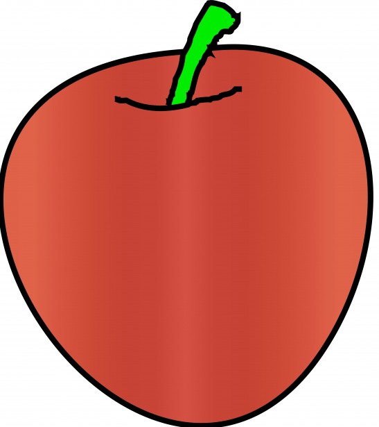 547x615 Red Apple Simple Drawing Free Stock Photo