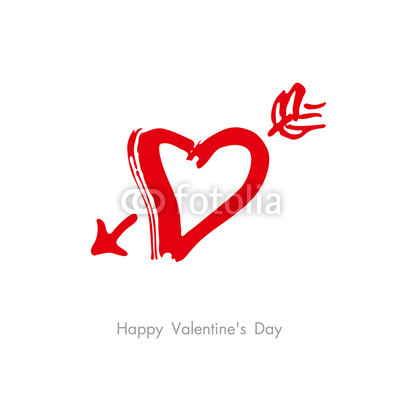 400x400 Heart Arrow Sketch Illustration For Valentine's Day Vector