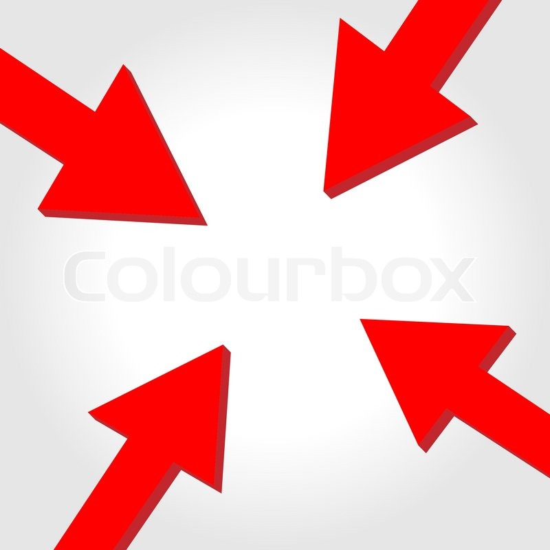 800x800 Red Arrows Tip To Tip Pointing To A Stock Vector Colourbox