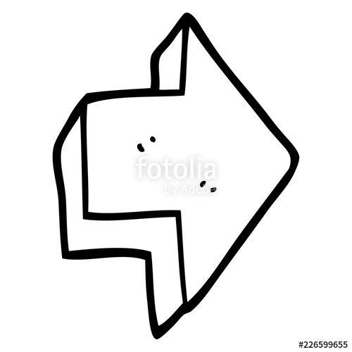 500x500 Line Drawing Cartoon Red Arrow Stock Image And Royalty Free