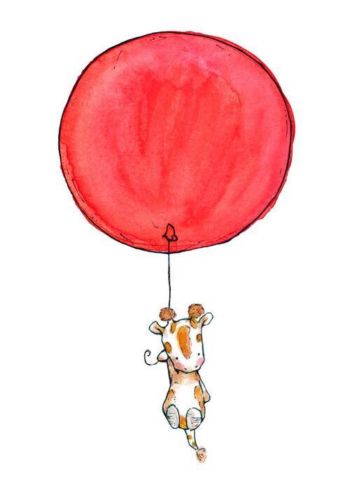 500x700 Drawing Of Giraffe Holding Red Balloon Art Art Drawings