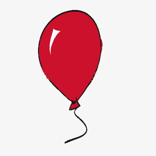 500x500 red balloon pen, balloon clipart, balloon stroke png image