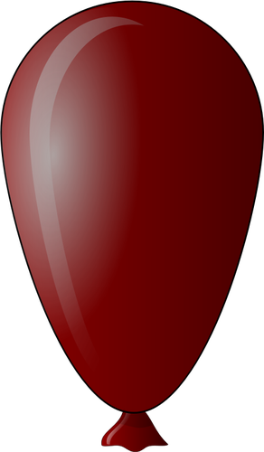 292x500 Vector Drawing Of Egg Shaped Red Balloon
