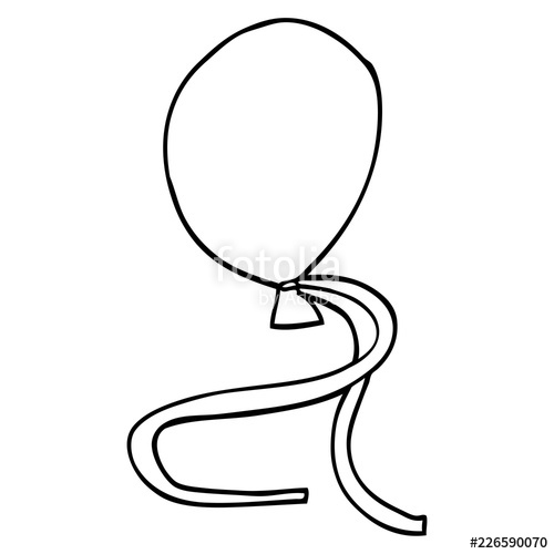 500x500 Line Drawing Cartoon Red Balloon Stock Image And Royalty Free